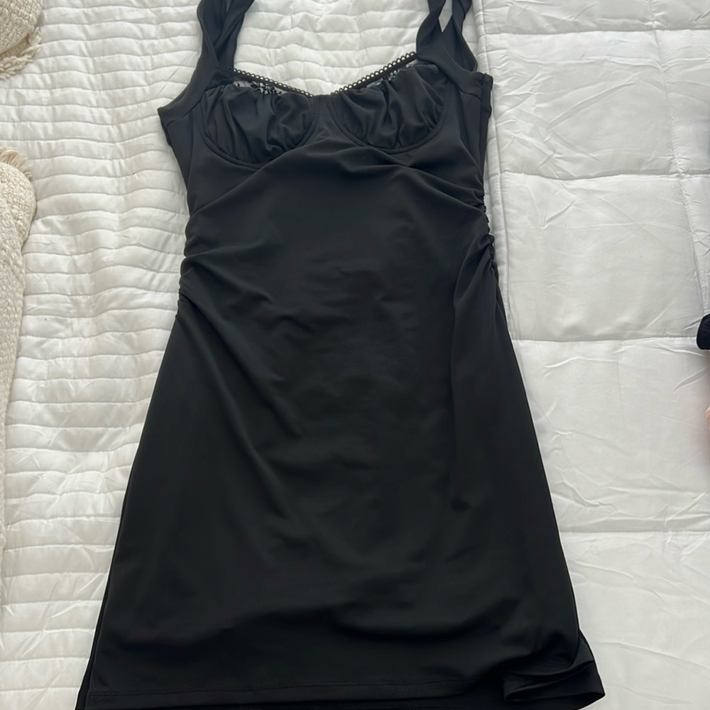 Black mini dress